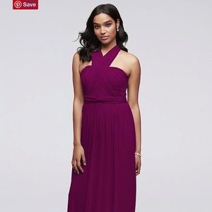 David’s Bridal Sangria convertible dress